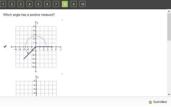 HELP!!!! Which angle has a positive measure?-example-1