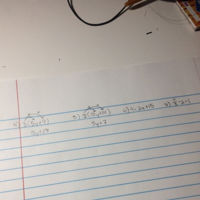 4. Use the Distributive Property to Simplify: 3(5y + 9) Enter your answer 5. Use the-example-1