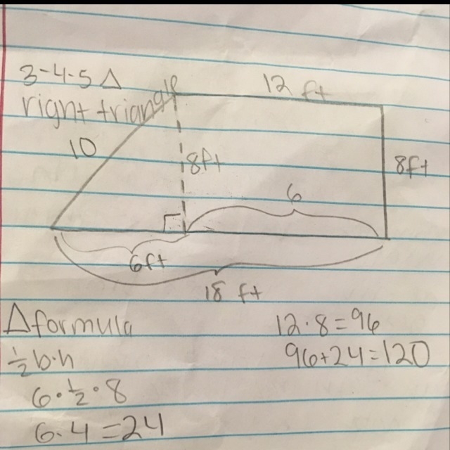 This figure shows the dimension of a deck what is the area of the deck Plz help!-example-1