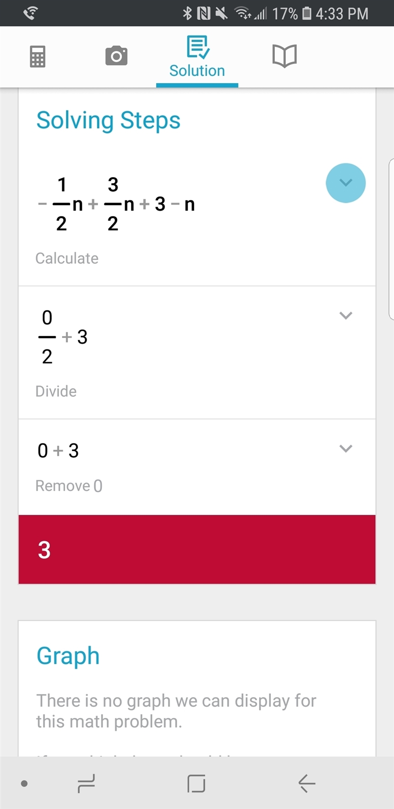 Is - 1 half n + 1 whole 1 half + 3 - n equivalent to 3-example-2