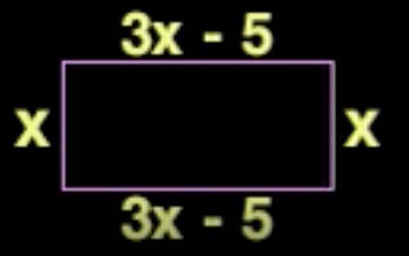 the length of a rectangle is 5 in. less than 3 times its width. If the perimeter of-example-1