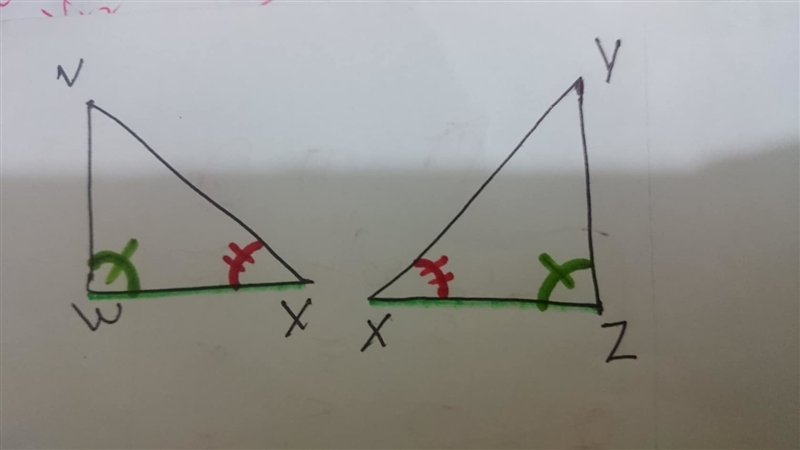 Johnny is going to use ASA to prove VWX = YZX, which of these is a necessary step-example-1