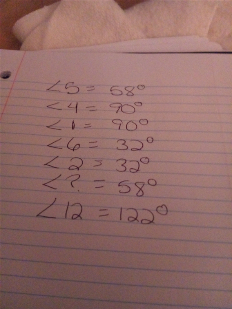 Determine the measure of of angle 4, 6, and 12-example-1