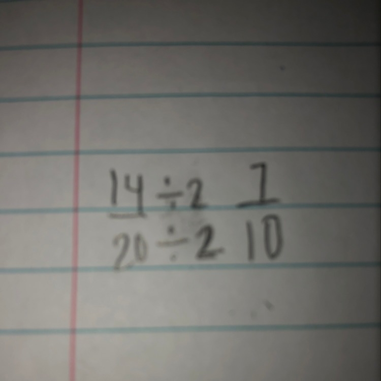 Simplify the ratio 14/20-example-1