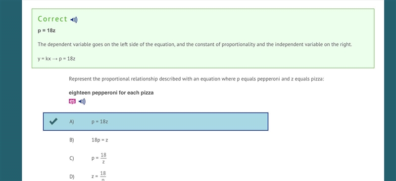 Represent the proportional relationship described with an equation where p equals-example-1