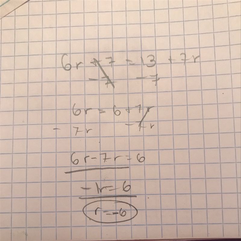 6r+7=13+7r this is precalculus-example-1