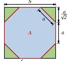 A standard stop sign measure 30 inches from flat to flat, what is the length of one-example-1