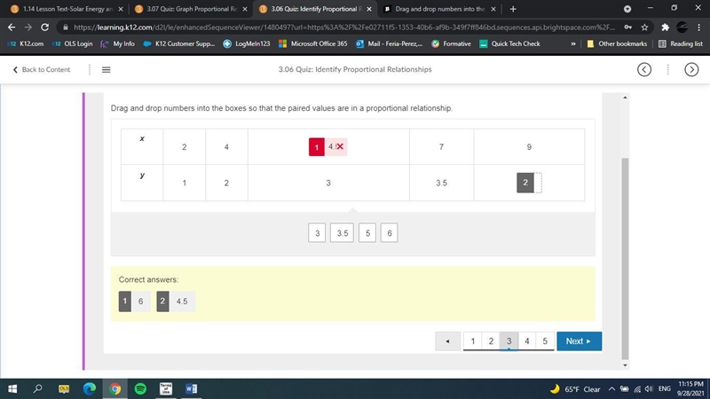 Drag and drop numbers into the boxes so that the paired values are in a proportional-example-1