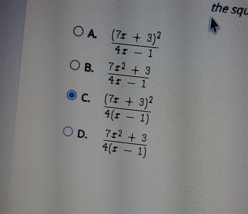 Which of the following expressions represents the verbal description below the square-example-1