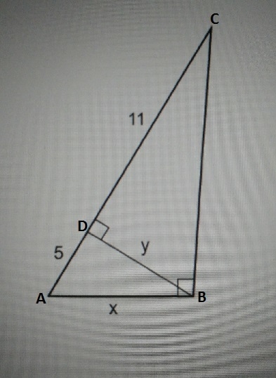 Find the value of x on this triangle-example-1