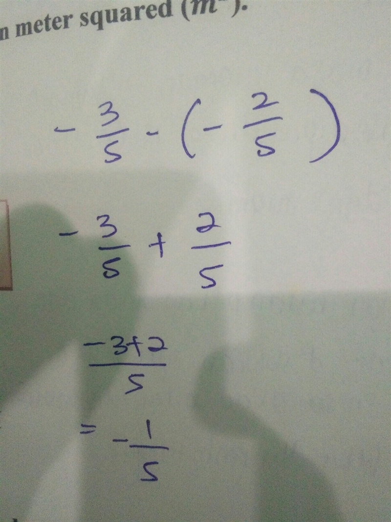 What is ​ −3/5−(−2/5) ​-example-1