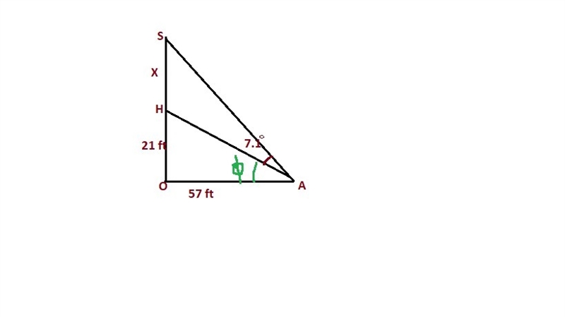 A statue is mounted on top of a 21 foot hill. From the base of the hill to where you-example-1