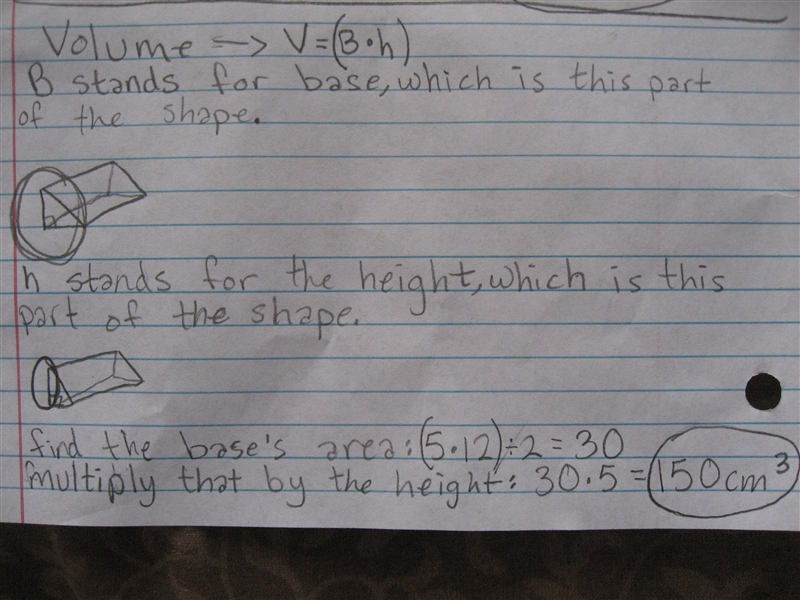 How to find the surface area and the volume of this prism-example-2