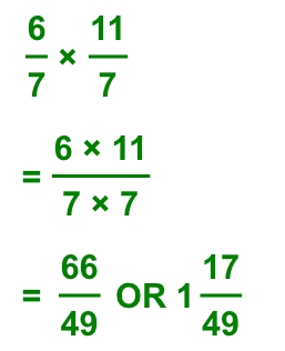 6/7 × 1 1/7 Find the answer please! I can't remember how my teacher thought us how-example-1