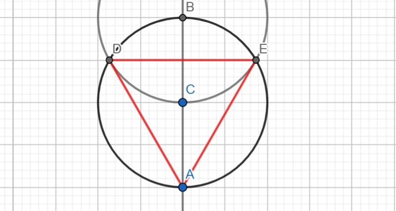 Construct an equilateral triangle with vertex A inscribed in the given circle-example-1