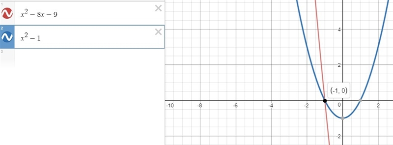 X^2 - 8x - 9 over x^2 - 1-example-1