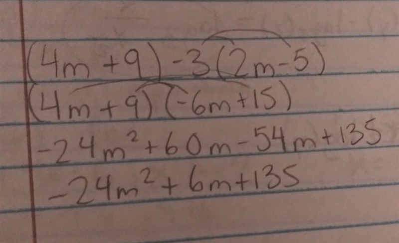 (4m+9)-3(2m-5)simplify-example-1