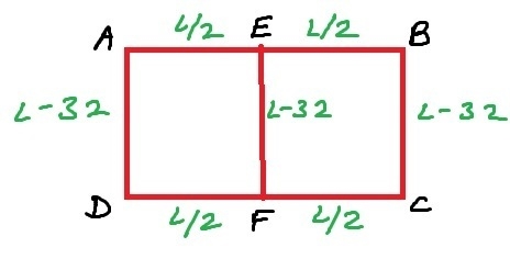 Gabe used 244 feet of fencing to enclose a rectangular garden and to put a divider-example-1