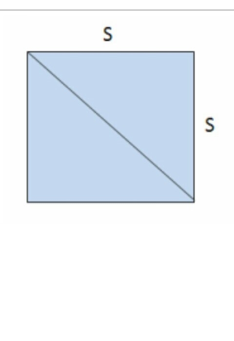 The base of a right triangle is 1 foot, and the interior angles are 45-45-90. What-example-1