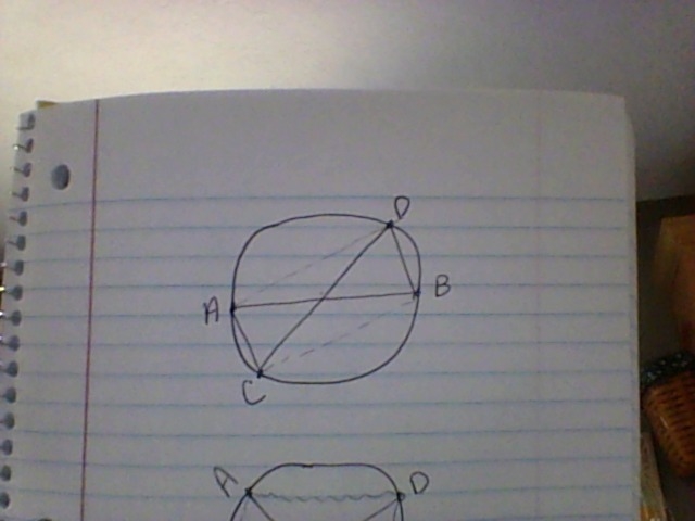 Suppose AB and CD are two diameters of a circle. Prove that the quadrilateral ACBD-example-1