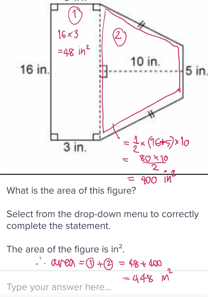 What is the area of this figure? Select from the drop-down menu to correctly complete-example-1