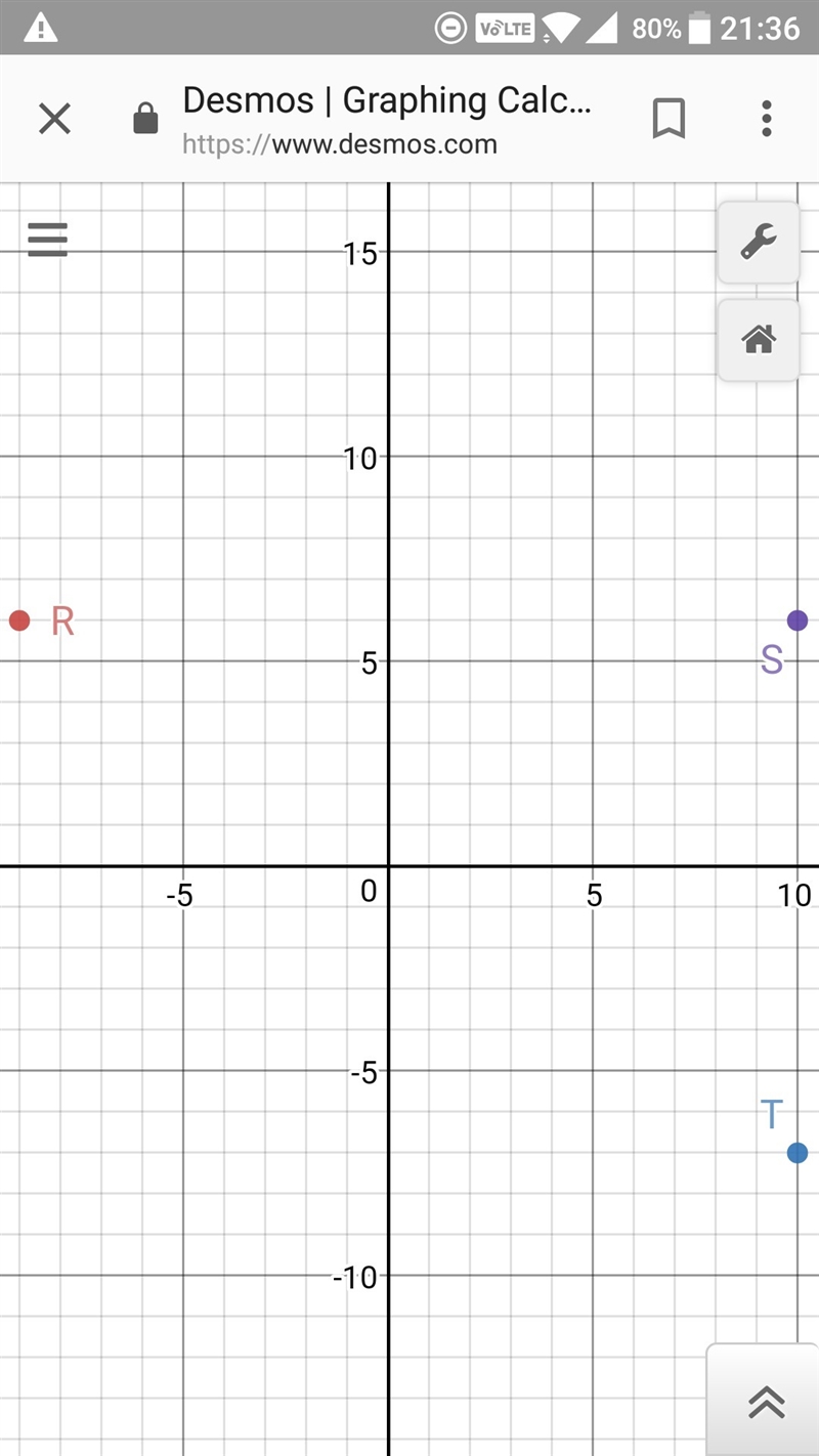 A right triangle is drawn on a coordinate plane. Two vertices of the triangle are-example-1