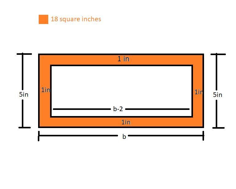 A rectangular picture frame is made from one-inch-wide pieces of wood. The area of-example-1