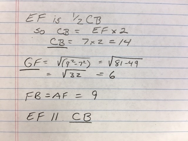 If EF=7, AC=16 Geometry-example-1