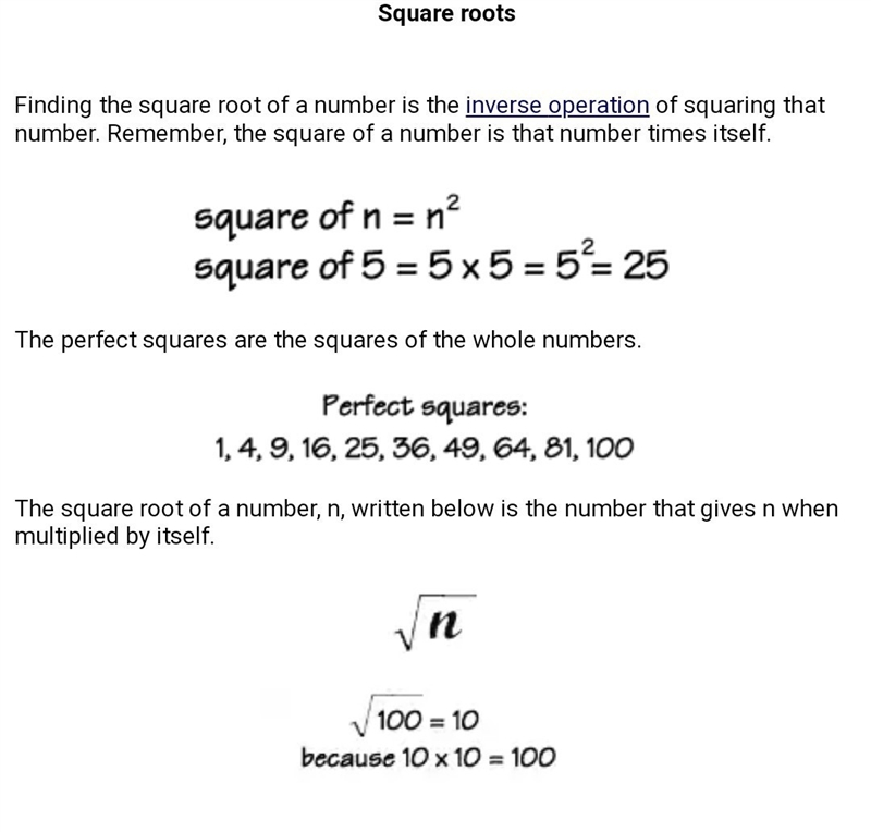 Please explain how to do square roots-example-1