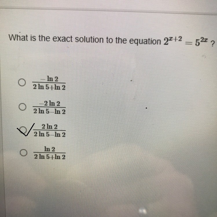 What is the exact solution for the equation-example-1