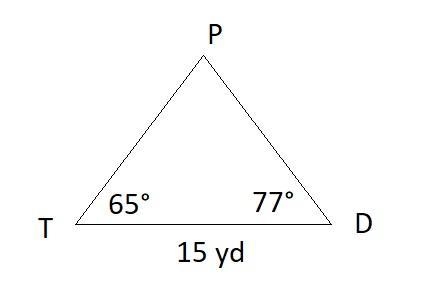 Two construction workers, Tyrone and Diego, are standing 15 yards apart, looking up-example-1