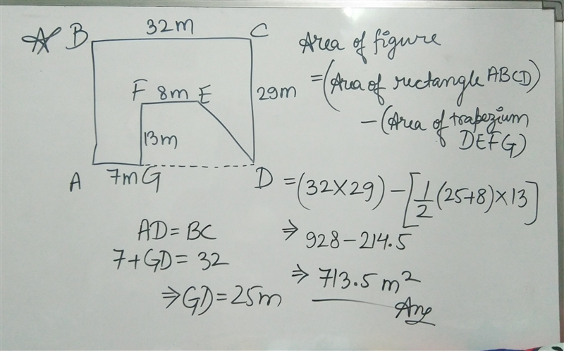 What is the area of the figure? A. 617.5 m^2 B. 824 m^2 C. 759 m^2 713.5 m^2-example-1