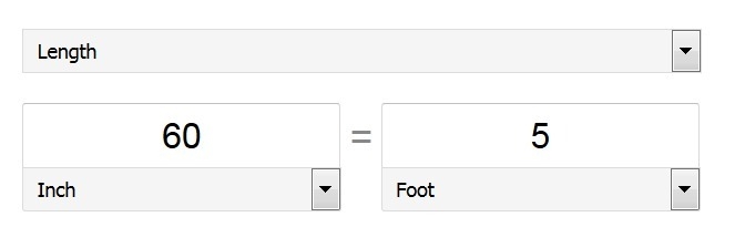 What does 60 inches equal-example-1