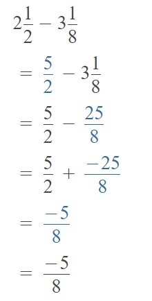 (2 (1)/(2) ) + ( - 3 (1)/(8) )-example-1