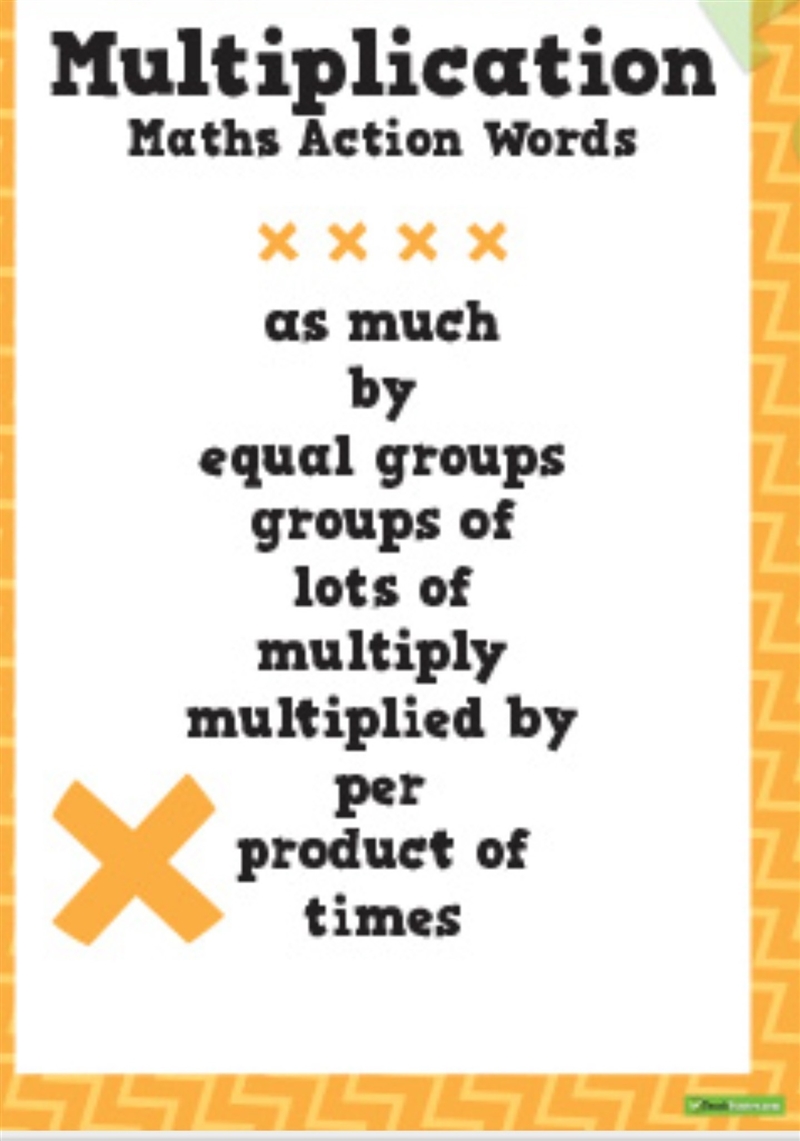 What are the different symbols and words to express multiplication?-example-1