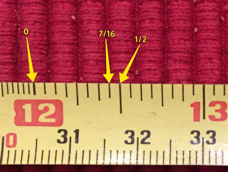 on a ruler increasing by increments of 16ths of an inch, how would 1 measurement greater-example-1