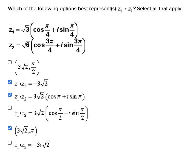 Help!! Which of the following best represents Z1 • Z2 select all that apply (Tell-example-1