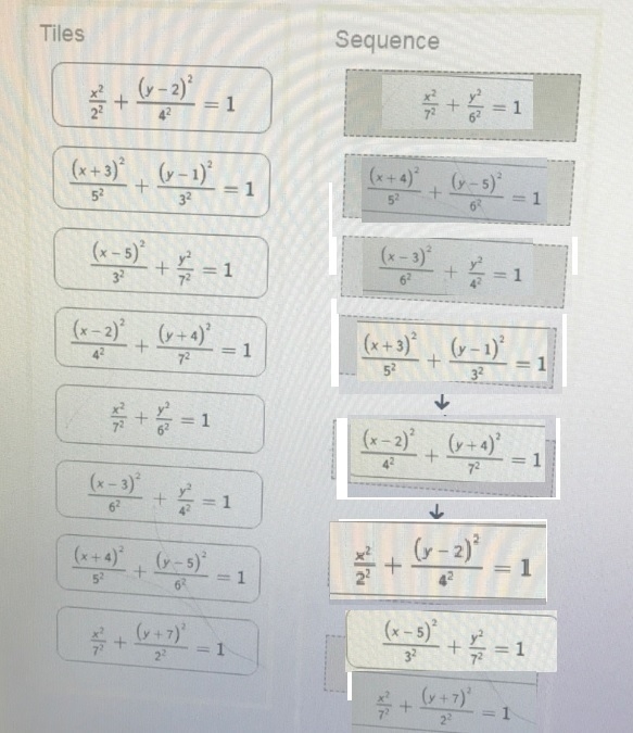 Arrange the equations of ellipses in increasing order of their eccentricities-example-1