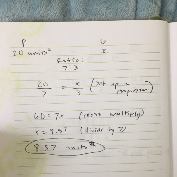 if the area of polygon P is 20 units² and the ratio of similarity of polygon P to-example-1