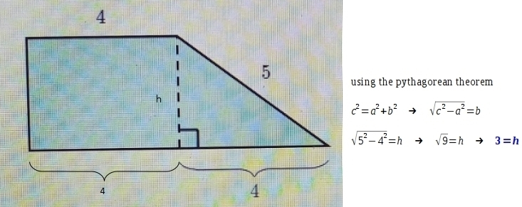 What is the area of the trapezoid shown below?-example-1