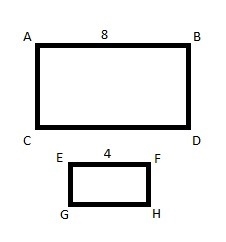 What is the scale factor used when going from a larger rectangle to the smaller one-example-1