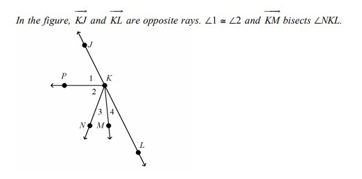 If <NKL=7q+2 and m <4 =4q-5, what is m <3?-example-1