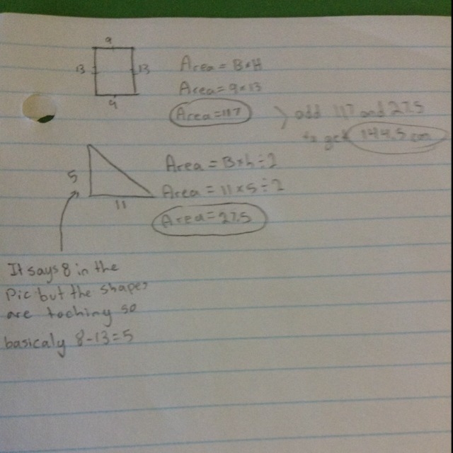 Find the area of the figure-example-1