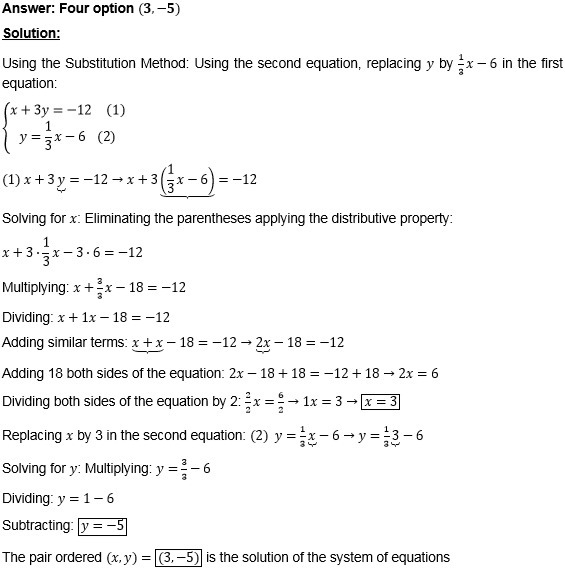 Which ordered pair is the solution to system of equation-example-1