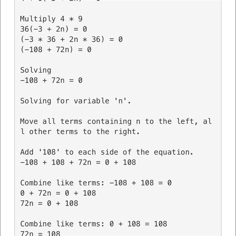 Which expression is equivalent to 4/9(2n-3)-example-1