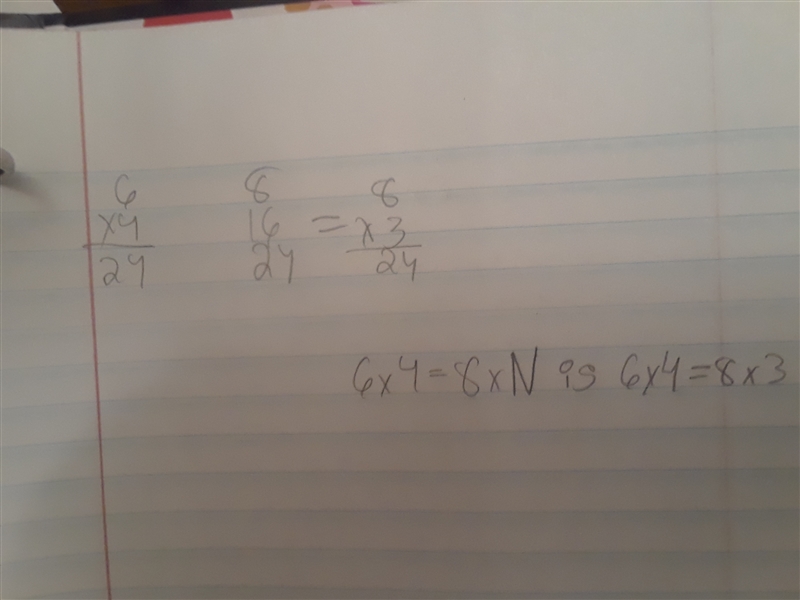 6x4=8xN How can I solve this-example-1