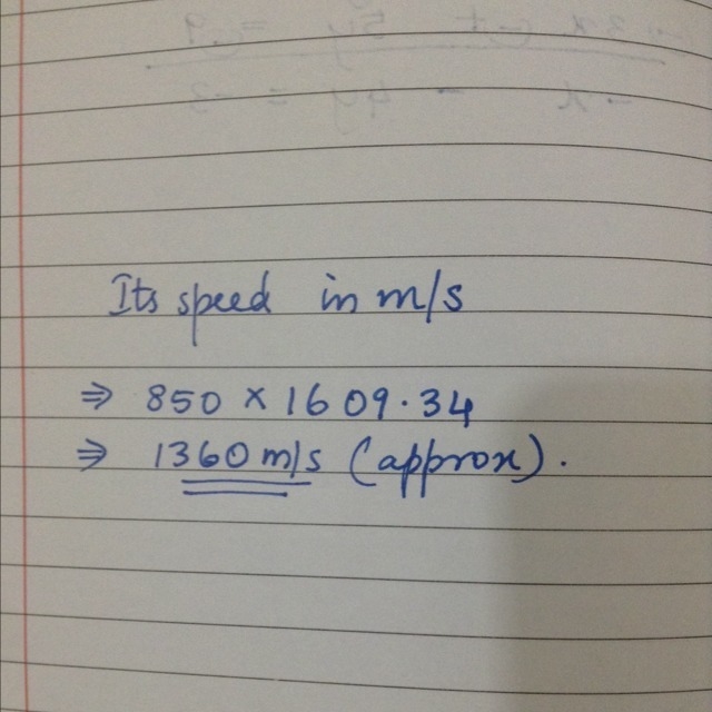 If an airplane speed is 850 miles / hour , what is it’s speed in meters / seconds-example-1