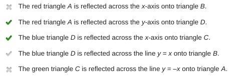 Which choices correctly describe reflections in the diagram? Check all that apply-example-1