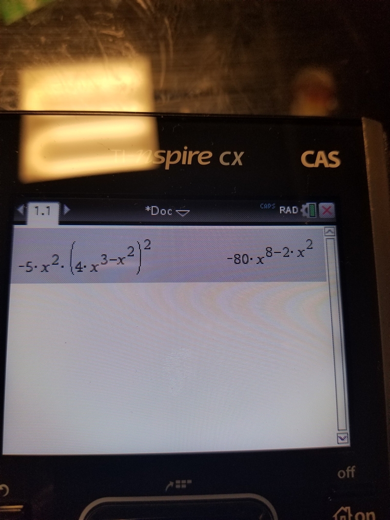 What is the first step in simplifying the expression -5x²(4x³ - x²)² ?-example-1