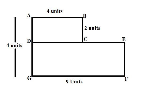 An irregular polygon is shown below: The area of the irregular polygon is ____ square-example-1